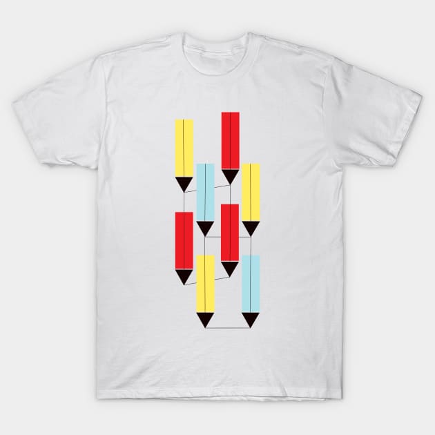 entangled pencils T-Shirt by bandy